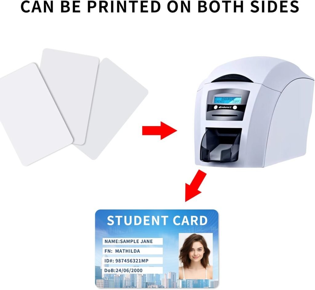 100PCS NFC Tags NTAG215 NFC Cards, Programmable NFC 215 Tag Writable iOS Card CR80, 504 Bytes of Memory Compatible with Android and All NFC Enabled Devices