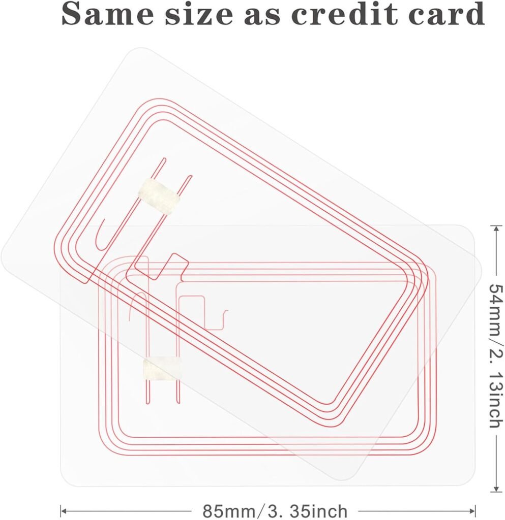 50pcs NFC Card NFC Tags NFC Clear Amiibo Cards NFC Cards Blank Ntag215 Cards NFC 215 Cards Rewritable NFC Chip Compatible with Amiibo and TagMo for All Phone NFC Enabled