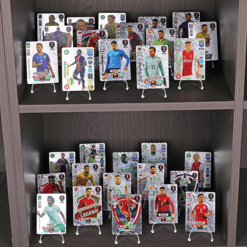 Card Display Stand, 30 Pack Clear Card Stands, Arcylic Card Display, Mini Card Stands for Sports Cards, Sports Card Holder, Graded Card Display (2.2 Inch)