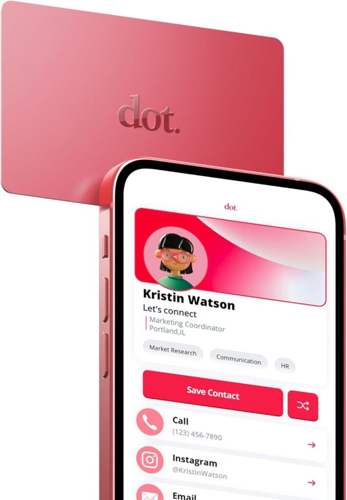 dot. Card - Digital Business Card - Tap to Share - iPhone  Android (Black)