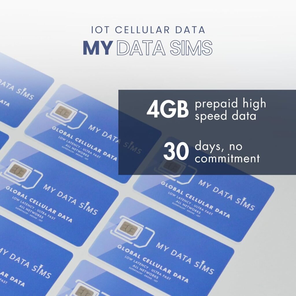 Prepaid SIM Card, 4 GB/30 Days, Data Only SIM Card, 4G LTE  5G on Verizon, T Mobile  ATT Network, USA to International Coverage, for Unlocked Phone, Security Camera, Any IoT Device
