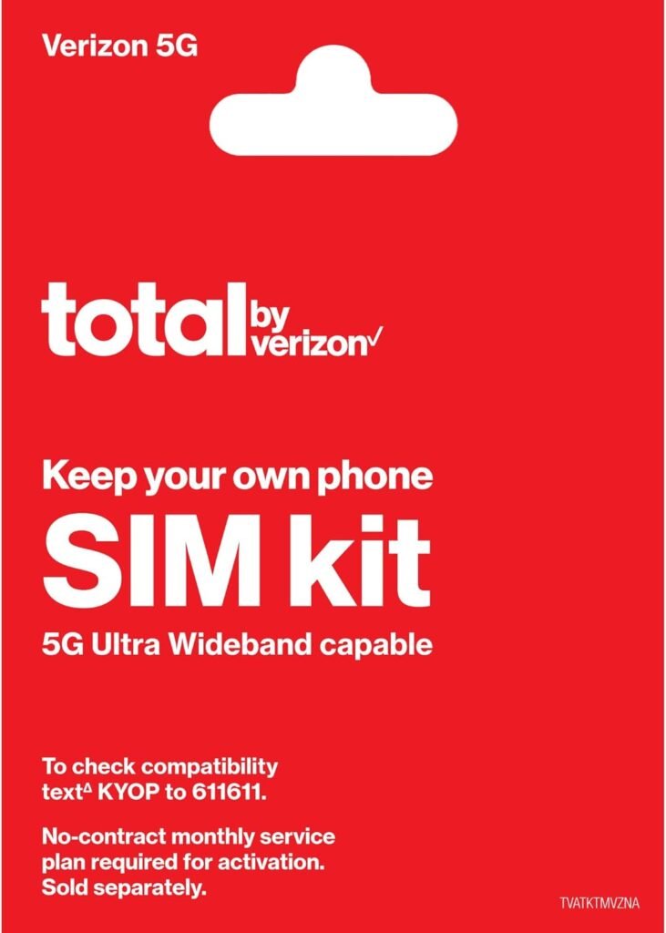 Total By Verizon BYOP Sim Kit, No Airtime - Prepaid.