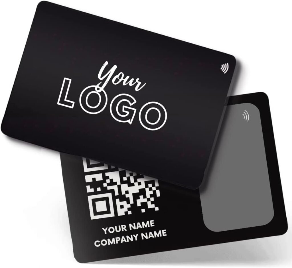 Personalized Metal Digital Business Card | Smart NFC Card | Tap to Share | Black Matte Metal Business Card|
