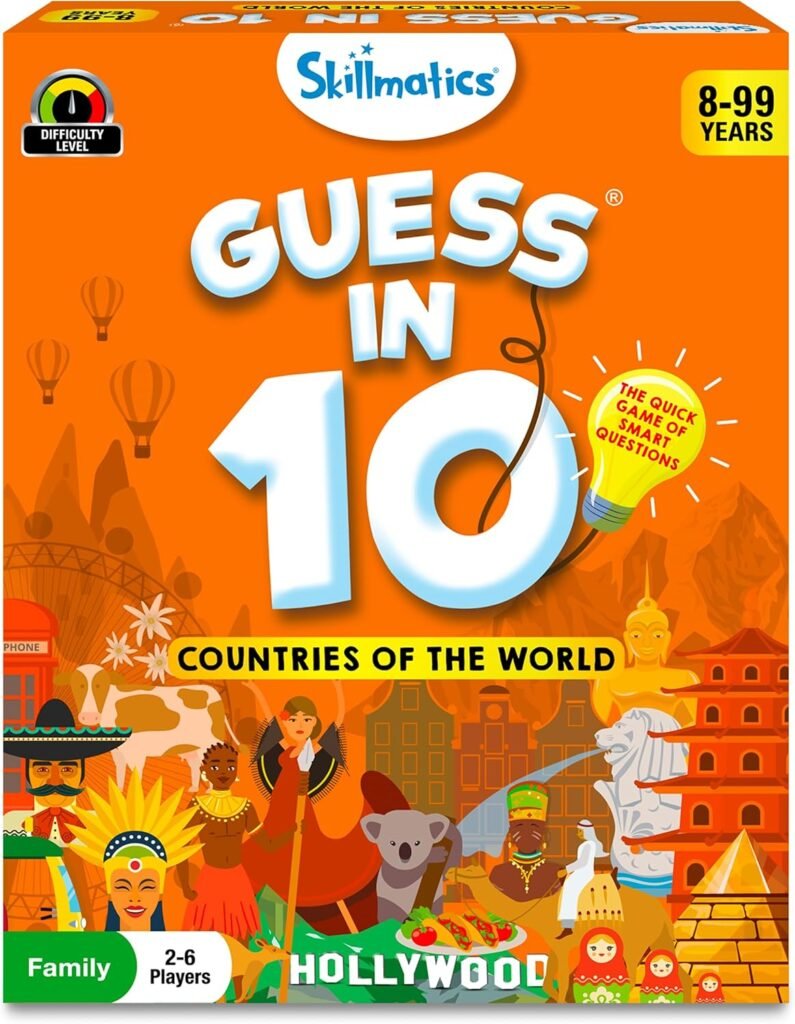 Skillmatics Card Game - Guess in 10 Countries of The World, Perfect for Boys, Girls, Kids  Families Who Love Toys, Gifts for Ages 8, 9, 10  Up